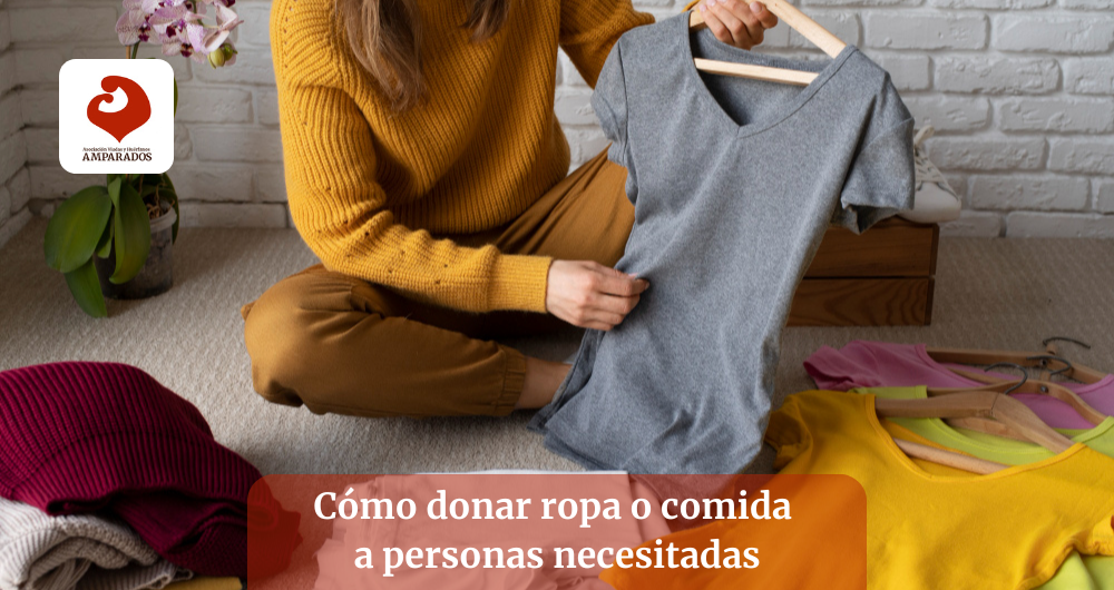 donar ropa o comida a personas necesitadas